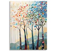Xieazgsn Peinture Diamant Couleur, 5D Diamond Painting Kit Complet Full Drill Rond, Travaux Manuels pour Adulte et Enfant, Broderie Strass Point de Croix, Décor Murale Cadeau Arbre, 40x60cm,z@790