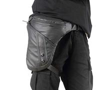 Xieben Moto Drop Leg Sac pour Hommes Femmes Cuisse Taille Pack Voyage Pêche Randonnée Vélo À L'Extérieur Multi-Fonction Pouch (Noir)