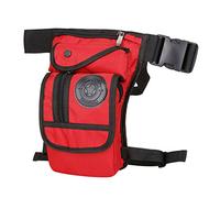 Xieben Nylon Drop Leg Sac pour Hommes Femmes Moto Vélo Hanche Bum Ceinture Taille Fanny Pack Voyage en Plein Air Camping Tactique Randonnée Vélo Crossbody Épaule Poche Rouge