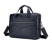 Xieben Sac à bandoulière en cuir pour homme, sac à main pour homme, porter toute la Protection pour ordinateur portable pour sac à bandoulière pour ordinateur de 14 pouces Noir