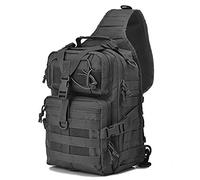 Xieben Sac à dos en nylon tactique militaire à bandoulière pour hommes voyage en plein air ordinateur portable randonnée Camping bandoulière épaule poitrine sac à dos sac à dos