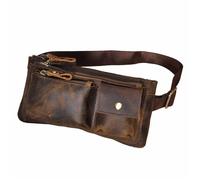 Xieben Sac Banane en Cuir pour Hommes Hip Bum Ceinture Taille Bourse Voyage randonnee telephone Portable Embrayage Sac a Main