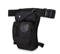 Xieben Sac de Jambe pour Hommes Femmes Moto Vélo Crossbody Épaule Taille Fanny Pack Équitation Voyage Randonnée Tactique Sac Banane À Vélo Noir