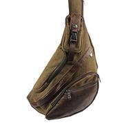 Xieben Sport Toile Sling Sac À Dos Bandoulière Épaule Poitrine pour Hommes Femmes Voyage D'affaires Ordinateur Portable Vélo Randonnée Camping Sac À Dos Daypack Coffee