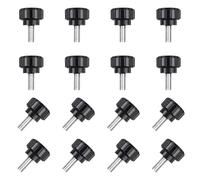 Xiedeai Lot de 16 vis moletées M4 x 10 mm, écrous moletés en acier au carbone pour support d'écran VESA, boutons de serrage, vis à poignée filetée métrique pour bricolage, montage, fixation et