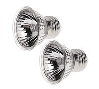 Xiedeai Reptiles Amphibiens Lampes Chauffantes - 2 Pièces 50W Lampe Chauffante en Céramique UVA UVB Lampe Solaire à Spectre Complet E27 110-250V Tortue Lézard Animal de Compagnie Ampoule