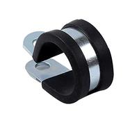 Xiedeai Serre joints à Tuyaux Pince Outil - 6 PCS Clips P Bordés de Caoutchouc Acier Inoxydable 304 Collier de Serrage pour Tuyau Support de Fixation MétalMontage Tuyau Pince Outil 42mm