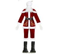 XIEHYA Costume De Père Noël Costume de Père Noël Rouge Deluxe Velours Costumes Famille Couples Cosplay Vêtements Robe Adulte Ensemble Femme(L,Men s suits)