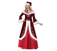 XIEHYA Costume Mere Noël Costume classique de Mère Noël for femme, robe rouge, déguisement Père for les fêtes(L)