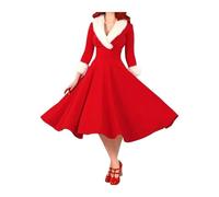 XIEHYA Costume Mere Noël Costume de Mère Noël for femme, grande taille, robe en velours à manches longues avec ceintures, costume cosplay féminin for(XL)