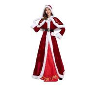 XIEHYA Costume Mere Noël Costume de Noël classique luxe for femme, robe rouge, costume Père, cosplay, reine, carnaval(XXL)