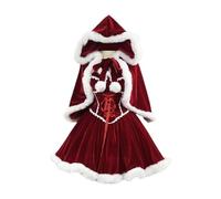 XIEHYA Costume Mere Noël Robes de fête Noël, costumes cosplay du Père, uniforme Lolita, jupe rouge, cape, vêtements l'année, cadeaux, grande taille(4XL-5XL)