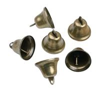 XIEHYA Kit de Fabrication 20 Accessoires Faits Main DIY 38 mm, Cloche en Bronze et cuivre, Plateau, Broche, décoration fête pour Petit