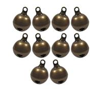 XIEHYA Lot de 50 Cloches Rondes en cuivre, Perles métal for clés, Boucles d'oreilles, Colliers, Bracelets, pendentifs, Artisanat Fait Main, décoration pour Petit