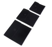 XIEHYA Pochette à bijoux, sac d'emballage en velours doux, de cadeaux bouton-pression for ranger bagues, Bracelets, accessoires collier 5 pièces Pour Écouteurs Perles(Black,10X10mm)