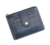 XIEHYA Portefeuille Femme Femmes Porte-Cartes Fin Portefeuille Carte à glissière Porte-Argent Vintage Court Portefeuille Femme Mince Petit Sac à Main avec Emplacement pour Carte(Blue)