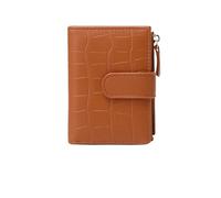 XIEHYA Portefeuille Femme Portefeuille Femme Portefeuille Cuir Court Porte Monnaie Double pli Femme zéro Porte Portefeuille avec Emplacement pour Carte(Brown)