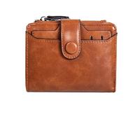 XIEHYA Portefeuille Femme Portefeuille Fin et Court for Femmes, avec fenêtre for Cartes, adapté aux Hommes et aux Femmes avec Emplacement pour Carte(Brown)