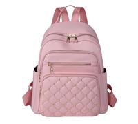 XIEHYA Sac à Dos Rivet Sac à dos en tissu nylon riveté grande capacité trois couches for femme, sac d'école for jeunes et seniors(Pink)