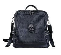 XIEHYA Sac à Dos Rivet Sac à dos rivets for femmes, sac main en cuir PU de grande capacité, d'école noir