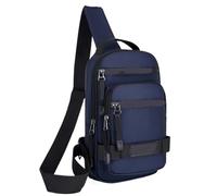 XIEHYA Sac Bandoulière Homme Sac de poitrine for hommes, grande capacité, Version épaule, sac à dos voyage léger en Nylon(Dark blue)