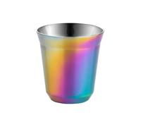 XIEHYA Tasses à expresso 80/160ML, en acier inoxydable 304, Double paroi isolée, lavable au lave-vaisselle, petite capacité d'isolation Pour Le Camping(80ml,Dazzling colors)