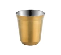 XIEHYA Tasses à expresso 80/160ML, en acier inoxydable 304, Double paroi isolée, lavable au lave-vaisselle, petite capacité d'isolation Pour Le Camping(80ml,Golden)