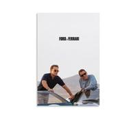 XIEJIANPPOZWE Poster Ford V Ferrari pour espaces intérieurs, décoration sur toile adaptée pour le salon, la chambre, le bureau et le couloir.