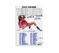 XIEJIANPPOZWE Poster Tate McRae « Think Later » pour espaces intérieurs, décoration sur toile adaptée pour les salons, chambres, bureaux et couloirs.