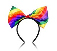 XIELIME Bandeau arc-en-ciel Gay Pride Day - Grand nœud - Accessoires pour cheveux LGBTQ - En forme d'arc-en-ciel - Fournitures de fête bisexuelles pour femmes et filles - Cadeaux LGBTQ - 1 pièce