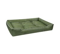 XIEMINLE Canapé-lit imperméable pour chien, chiot et chaton pour animaux de compagnie, lit douillet avec coussin à trois côtés et fond antidérapant (105 x 75 x 16 cm, vert)