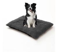 XIEMINLE Coussin anti-anxiété pour chien en peluche pour chien - Matelas chaud et doux - Lavable avec fond antidérapant (93 x 65 x 10 cm, gris foncé)