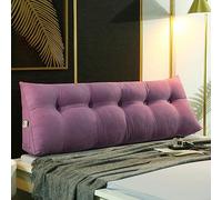 XIEMINLE Coussin cale pour dossier de lecture, coussin de soutien pour tête de lit, coussin de lit lombaire, coussin de dossier triangulaire avec fermeture éclair, 150 x 20 x 50 cm, violet
