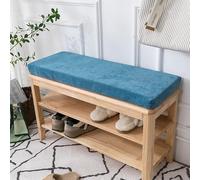 XIEMINLE Coussin de banc de chaussures, antidérapant avec housse amovible, lavable, 5 cm d'épaisseur, pour balancelle, tatami, chaise de salle à manger (120 x 40 x 5 cm, bleu foncé)