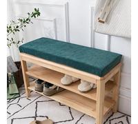 XIEMINLE Coussin de banc de chaussures, antidérapant avec housse amovible, lavable, 5 cm d'épaisseur, pour balancelle, tatami, chaise de salle à manger (160 x 45 x 5 cm, vert)