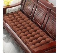 XIEMINLE Coussin de banc de salle à manger, 8 cm d'épaisseur, coussin de chaise pour intérieur 2/3/4 places, tapis de chaise rectangulaire lavable avec attaches pour balancelle ou balancelle (53 x 53