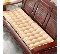 XIEMINLE Coussin de banc de salle à manger, 8 cm d'épaisseur, coussin de chaise pour intérieur 2/3/4 places, tapis de chaise rectangulaire lavable avec attaches pour balancelle ou balancelle (55 x 150