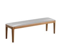 XIEMINLE Coussin de banc de salle à manger en cuir pour balancelle 2, 3 ou 4 places, imperméable pour baie vitrée, canapé avec fermeture éclair (180 x 50 cm, argenté)