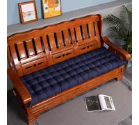 XIEMINLE Coussin de banc d'intérieur épais et doux et confortable avec attaches et meubles en bois pour chaise longue et balancelle, 53 x 53 x 8 cm, bleu marine