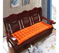 XIEMINLE Coussin de banc en bois épais pour chaise de salle à manger, rectangulaire et chaise de salle à manger, coussin lavable (53 x 200 x 6 cm, orange)