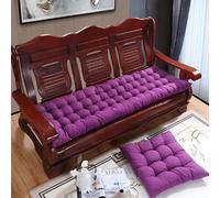 XIEMINLE Coussin de banc en bois épais pour chaise de salle à manger, rectangulaire et chaise de salle à manger, coussin lavable (48 x 160 x 6 cm, violet)