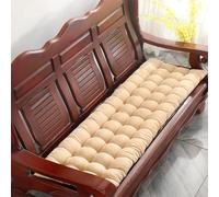 XIEMINLE Coussin de banc long pour intérieur - Rectangulaire - Épais - Lavable - Pour chaise, banc de salle à manger ou balancelle, chaise longue (53 x 150 x 8 cm, beige)
