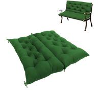 XIEMINLE Coussin de banc rectangulaire épais - Coussin de banc de salle à manger touffeté avec dossier - Coussin de chaise doux pour mobilier d'intérieur et baie vitrée (100 x 100 x 8 cm, vert)