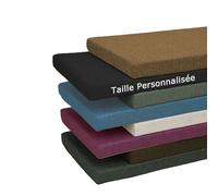 XIEMINLE Coussin de Banc sur Mesure, Coussin de Siège en Mousse Épaisse pour Terrasse Balcon Mobilier Intérieur Balancelle, Personnalisation Couleur/Taille/Tissu/Forme (Épaisseur 3cm)