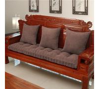 XIEMINLE Coussin de Banc Taille Personnalisée, Coussin de Siège Assise Rectangulaire Coussin Coussin de Canapé Long Intérieur 2/3 Places, Coussin de Sol pour Balancelle, Banquette (Café)