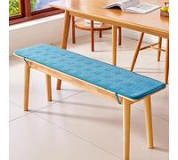 XIEMINLE Coussin de chaise de salle à manger 2 ou 3 places - Antidérapant avec sangles - Pour balancelle et bureau en rotin - Lavable - 90 x 30 x 1,5 cm, bleu