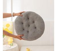 XIEMINLE Coussin de siège en peluche courte, coussin rond doux et confortable pour salle à manger, bureau, chaise de jardin, coussin de chaise d'intérieur et d'extérieur