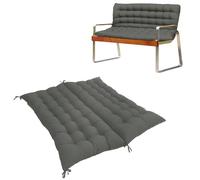 XIEMINLE Coussin de siège pour meubles d'intérieur épais avec dossier, 2 à 3 places, chaise balancelle, canapé et baie vitrée (100 x 100 x 8 cm, gris foncé)