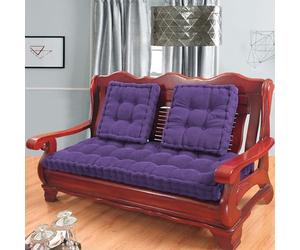 XIEMINLE Coussin de Sol épais 2/3 Places, Coussin de Banc Taille Personnalisée, Coussin de Banc de Salle à Manger Rectangulaire, Matelas de Sol Capitonné pour Balcon Banquette Banc Canapé (Violet)