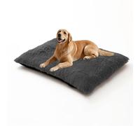 XIEMINLE Coussin doux et apaisant pour chien de taille moyenne et grande - Tapis de cage chaud avec housse amovible (70 x 50 x 8 cm, gris foncé)